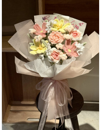 温暖黄粉花束